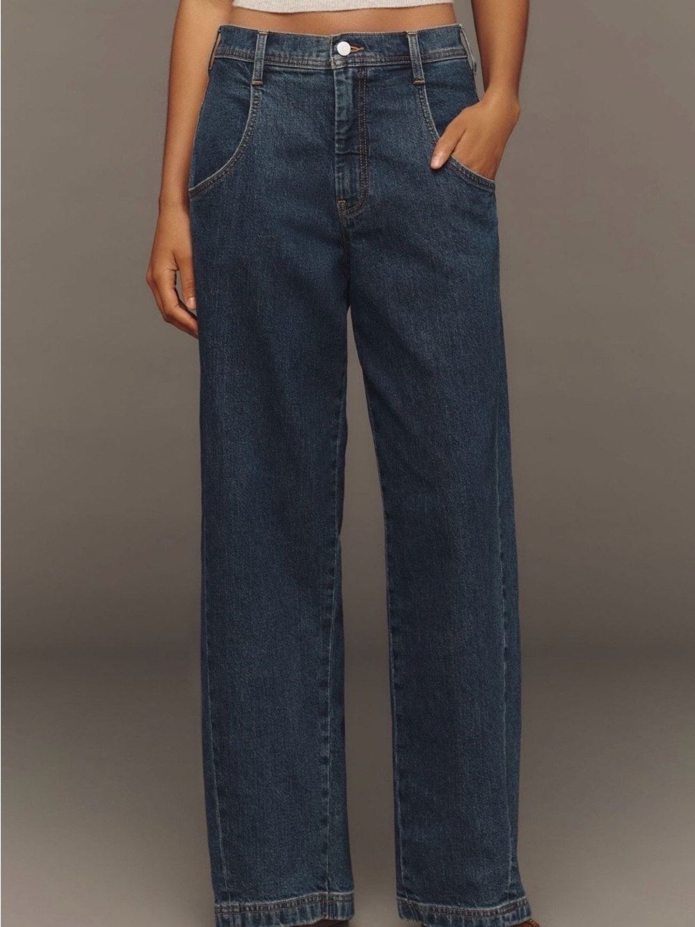 Pilcro Slouchy High-Rise Tapered Jeans almost new size 28 - Picture 2 of 4